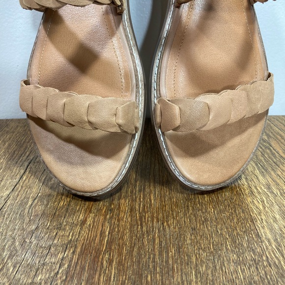 New Lucky Brand Kandiss Leather Sandal Women’s Size 10 Latte Tan - Picture 6 of 13